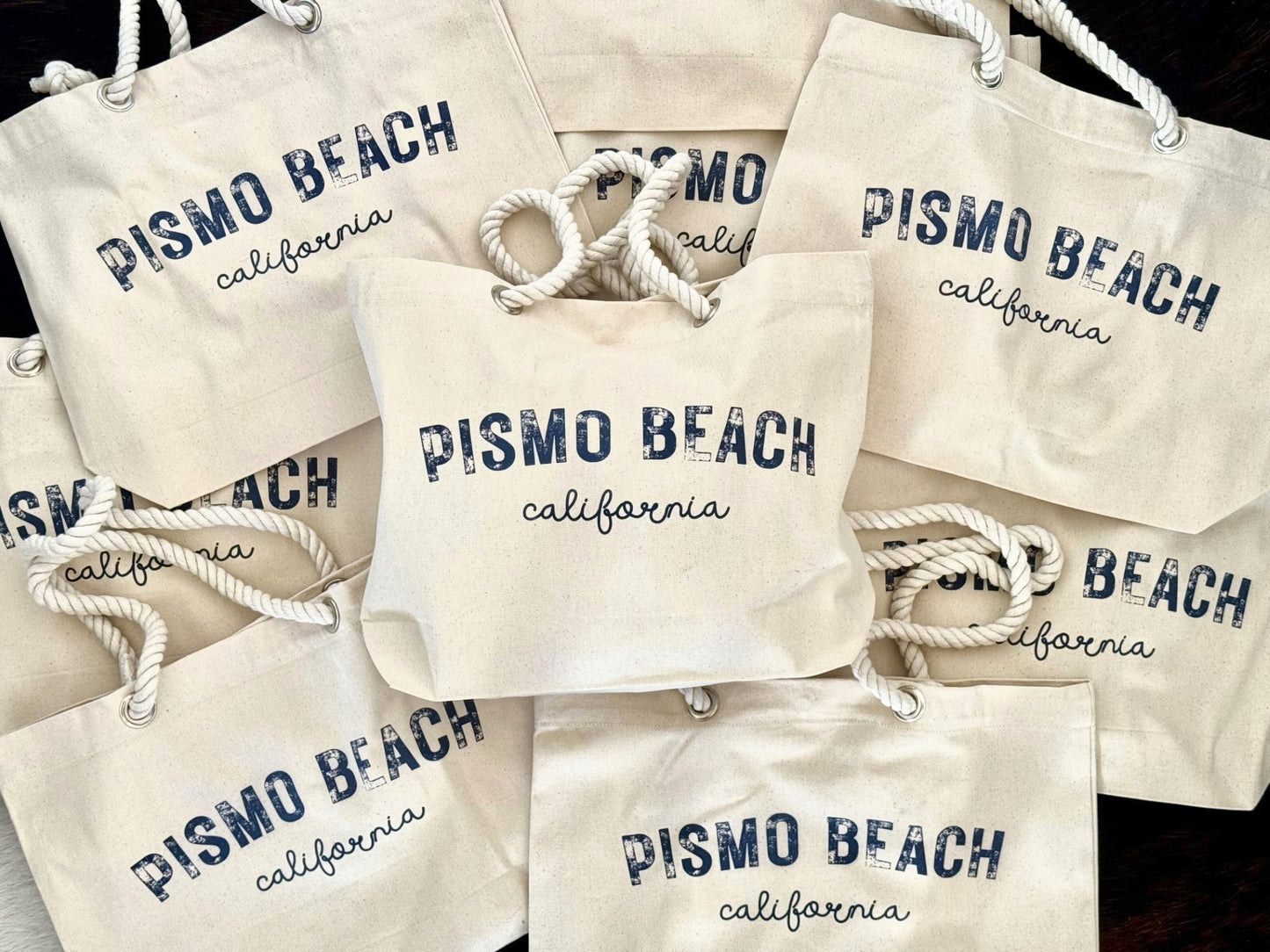 PISMO BEACH Canvas Tote Bag