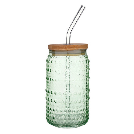 Sage Glass Hobnail Tumbler